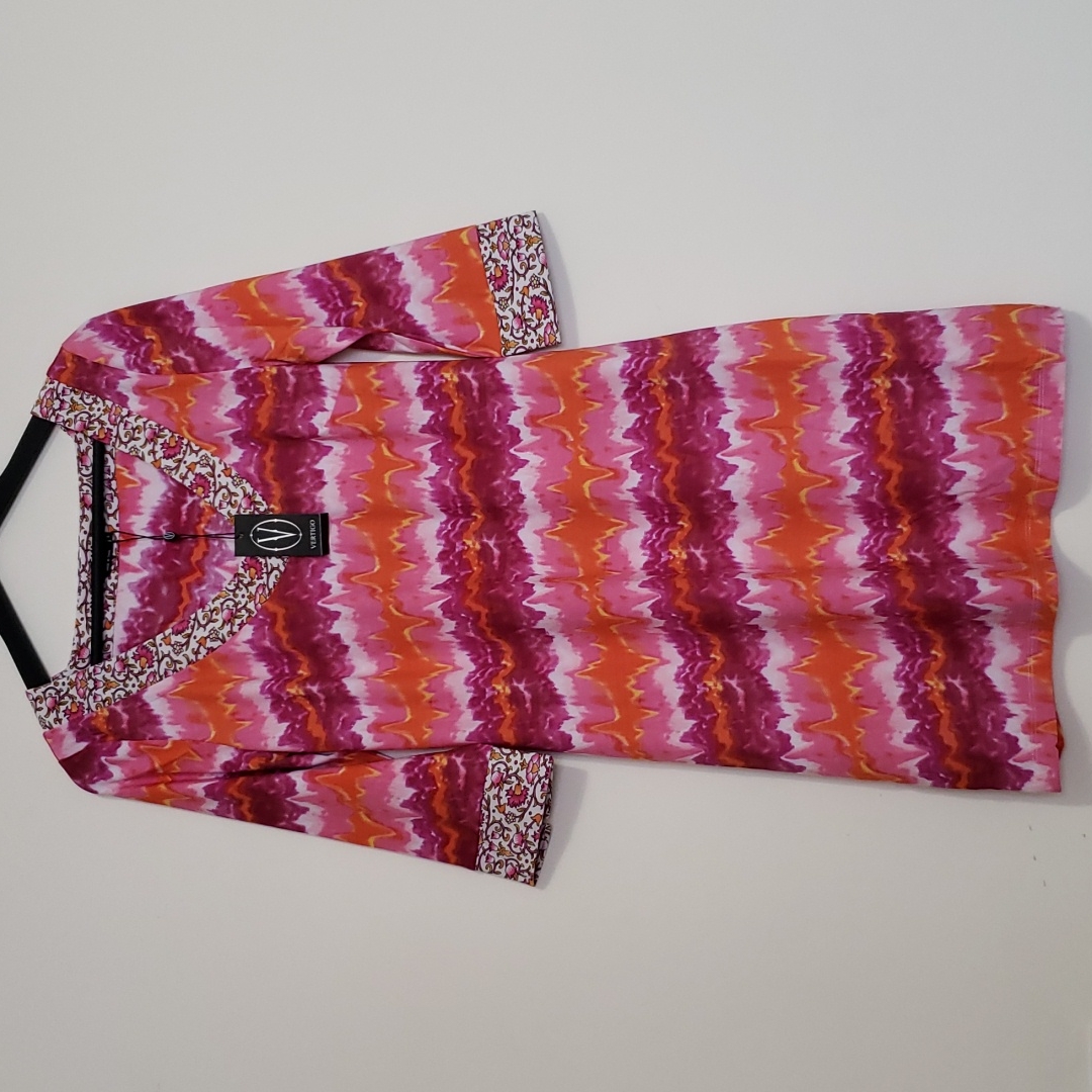 Vertigo Patina Tie Dye With Floral Trim